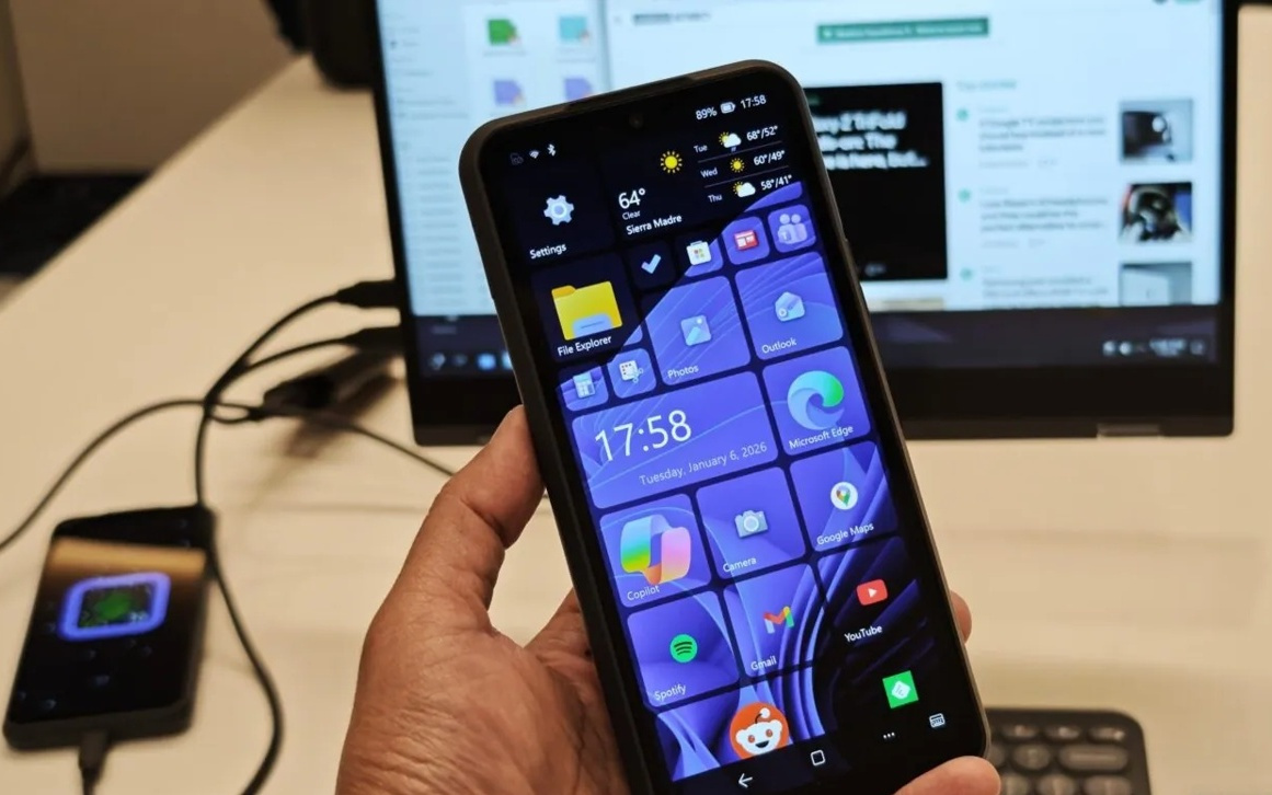制造商推出Win11 /安卓/ Linux三系统手机，配WP风格界面