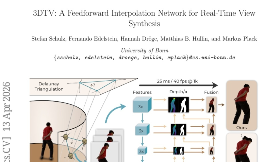 波恩大学研究团队造出"三镜头实时自由视角"系统