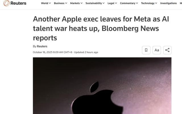 苹果AI核心高管Ke Yang离职转投Meta，Siri升级与AI业务面临挑战