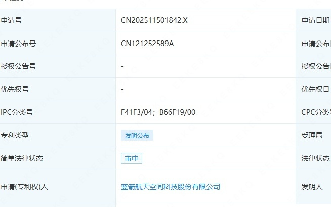 蓝箭航天公布新专利：能够适应不同长度火箭的运输和起竖
