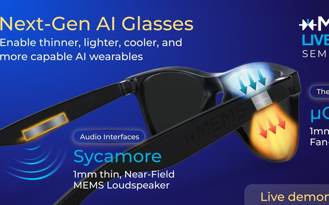 MEMS 扬声器 + MEMS 微风扇，xMEMS 介绍 AI 智能眼镜原型机