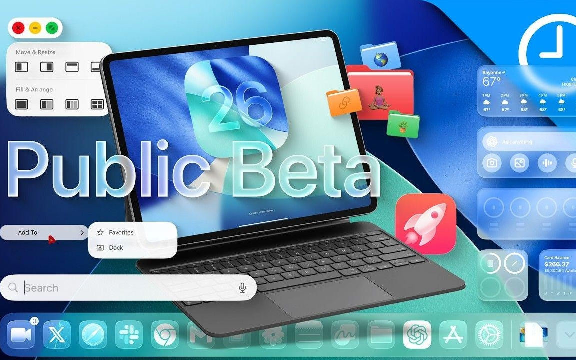 初探苹果 iPadOS 26 首个公测版：类 Mac 窗口、更强大 Dock 栏