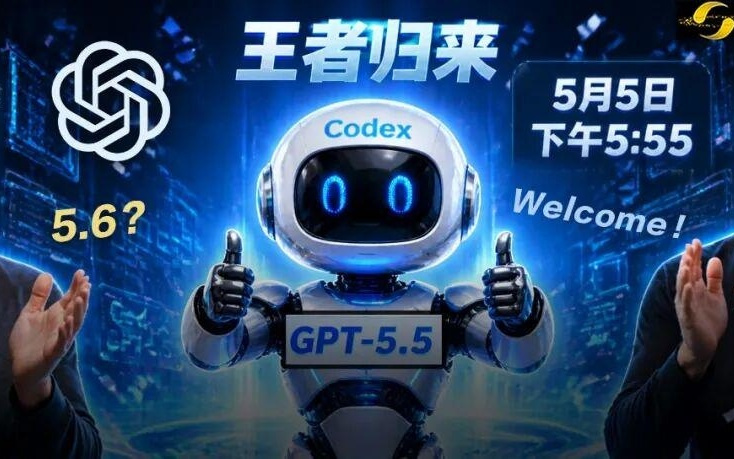 5月5日5点55分，GPT-5.5自己选客人开派对！Codex反超Claude Code