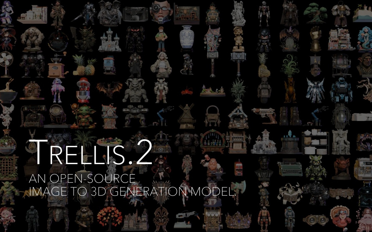 图片一键变身高精度3D模型,微软开源最新AI工具TRELLIS.2