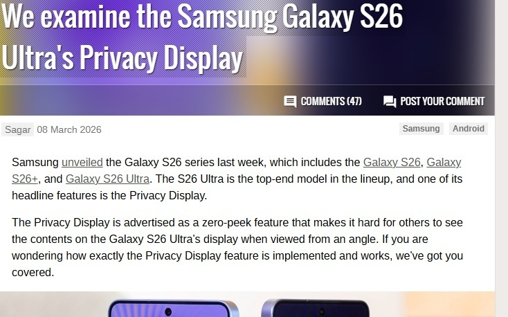 实测揭秘：三星S26 Ultra隐私屏，亮度减半不影响户外使用