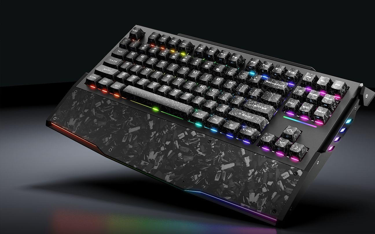 达尔优推出TMR磁轴三模键盘GT87,配备一体式锻碳手托