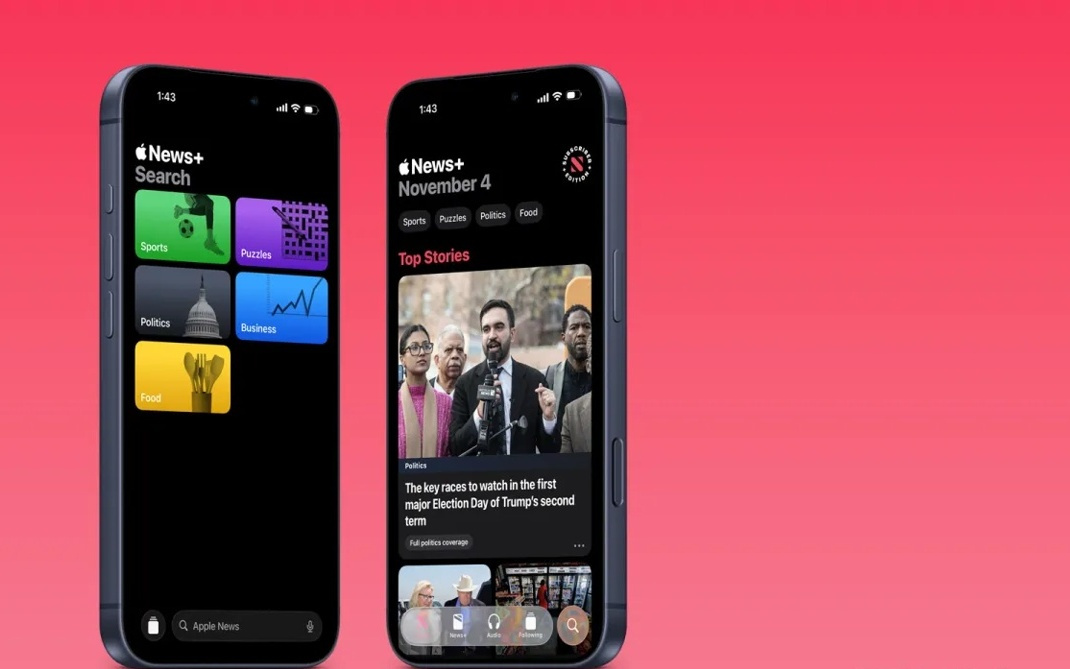 苹果升级 iOS 26.2 版 Apple News 应用：新增美食等四大快捷入口