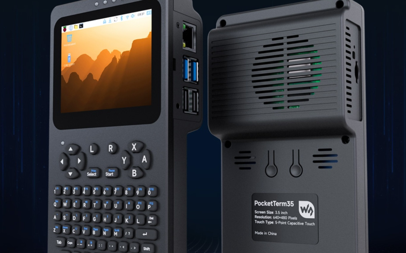PocketTerm35掌上电脑现身，内置树莓派4/5