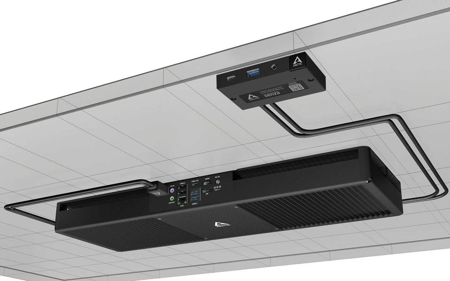 ARCTIC升级桌下式无风扇被动散热迷你主机，带来Senza AI 370