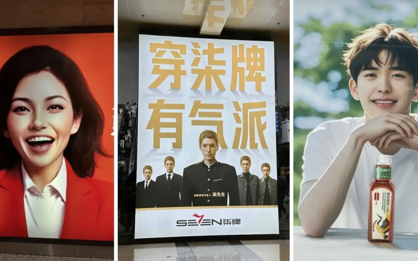 “差点被地铁广告里的AI童模吓出心脏病”，铺天盖地的伪人图一天能霸凌打工人800次