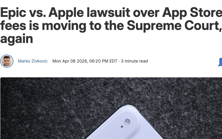 与Epic Games App Store费用争端升级，苹果再上诉
