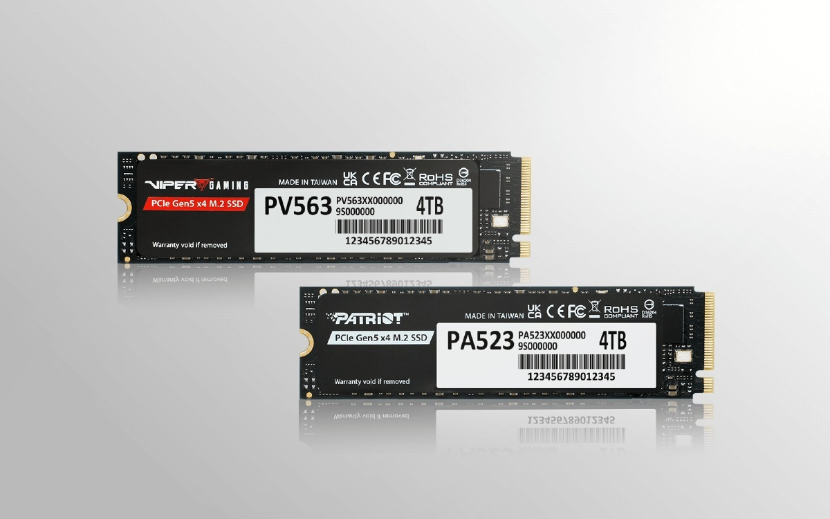Patriot 推出两款 DRAM-less PCIe 5.0 SSD，顺序读取至高 14GB/s