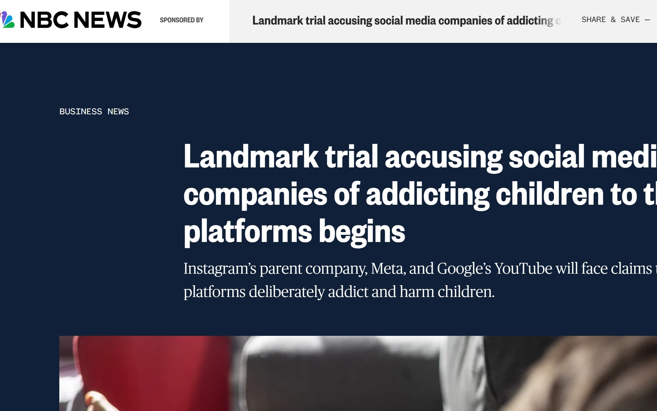 诱导未成年人网络沉迷 Meta、YouTube 被推上被告席