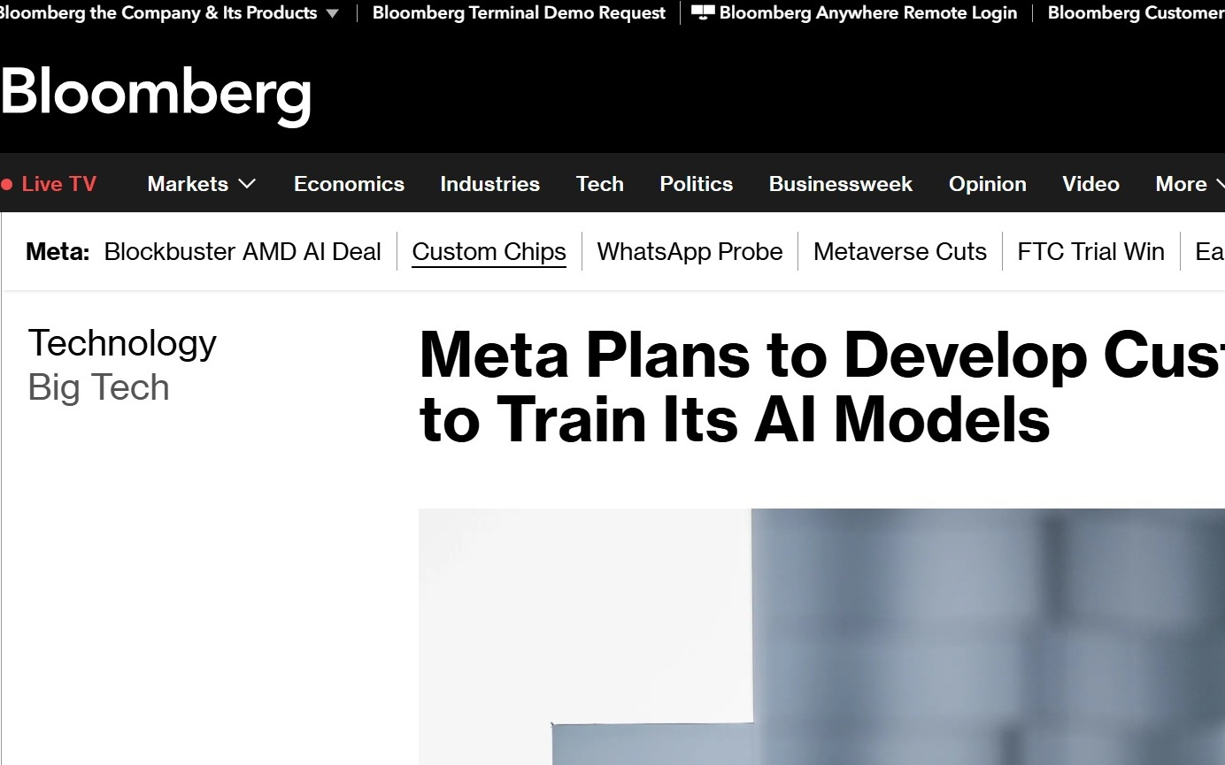 Meta加码人工智能芯片布局，计划自研AI芯片