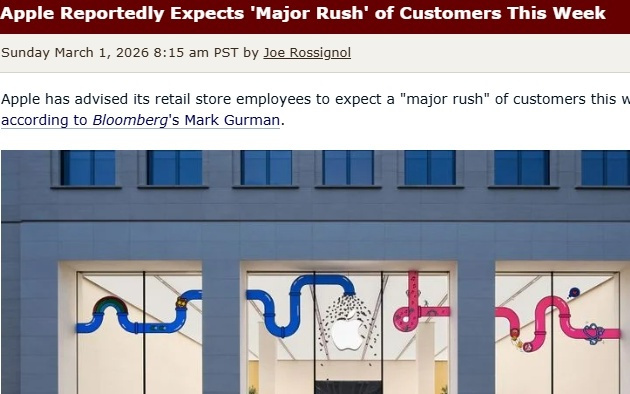 599美元起?苹果低价MacBook亮相在即,本周客流或创近期峰值