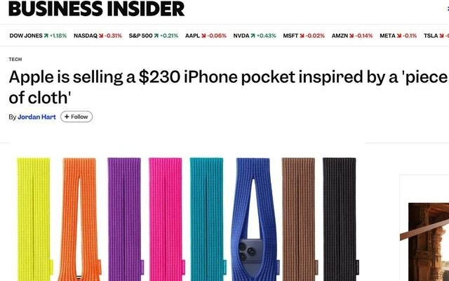 苹果公布新配件 iPhone Pocket：灵感源自“一块布料”的随身口袋