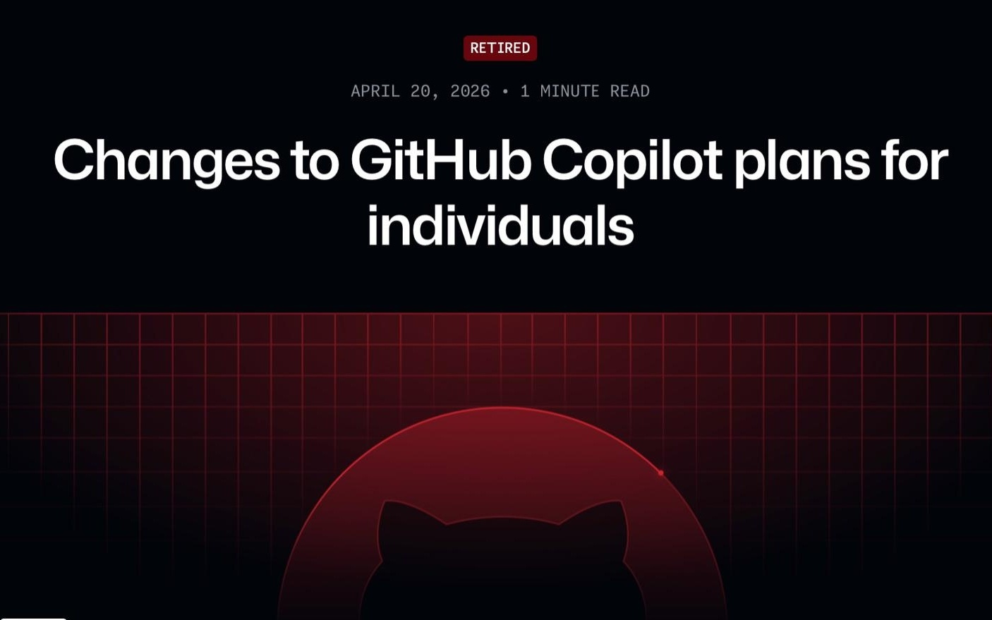 GitHub Copilot调整个人订阅方案，暂停新用户付费选项