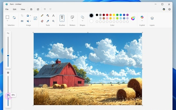 Windows 11画图应用获重磅更新！新增.paint项目文件：可保存编辑