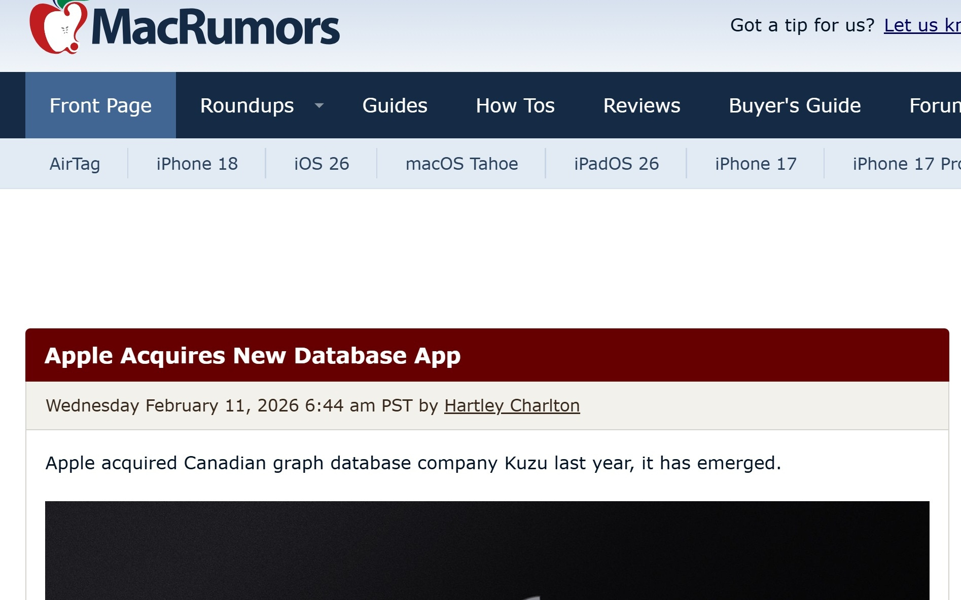 苹果收购加拿大图数据库公司Kuzu，布局数据技术领域