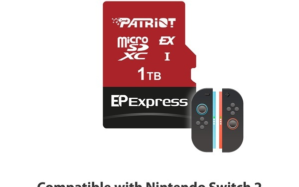 博帝带来 Patriot EP Express microSD 卡，可扩充 Switch 2 存储