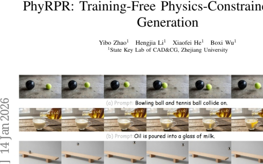 浙大突破：AI视频三阶段流水线实现物理规律建模