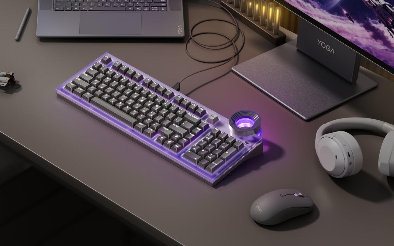 联想×怒喵联名Yoga系列键盘曝光，星环结构亮眼