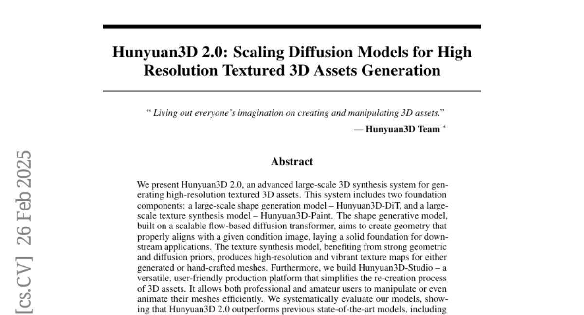 腾讯混元3D 2.0：让想象变为3D现实的神奇"数字魔术师"