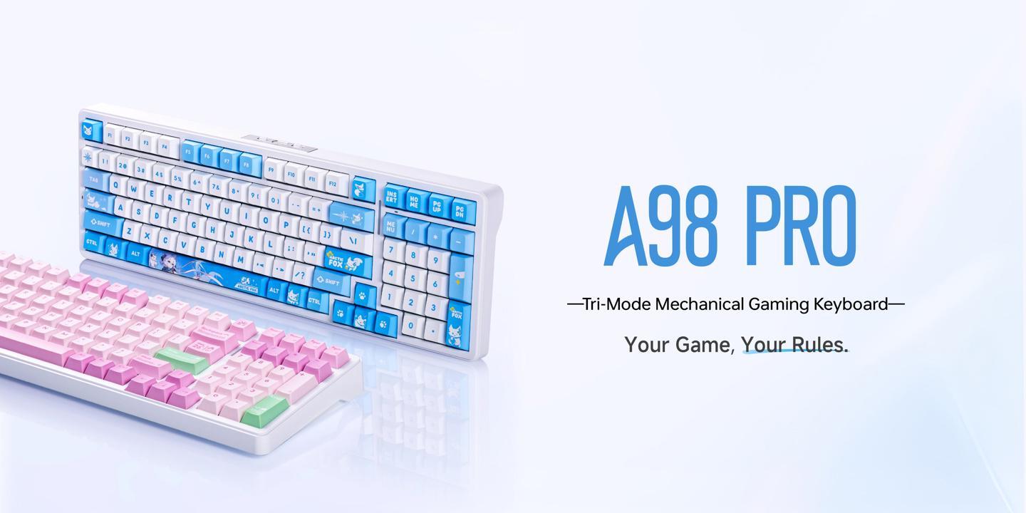 ATK A98 Pro 三模机械键盘开售：五配色五轴体，12000mAh 大电池