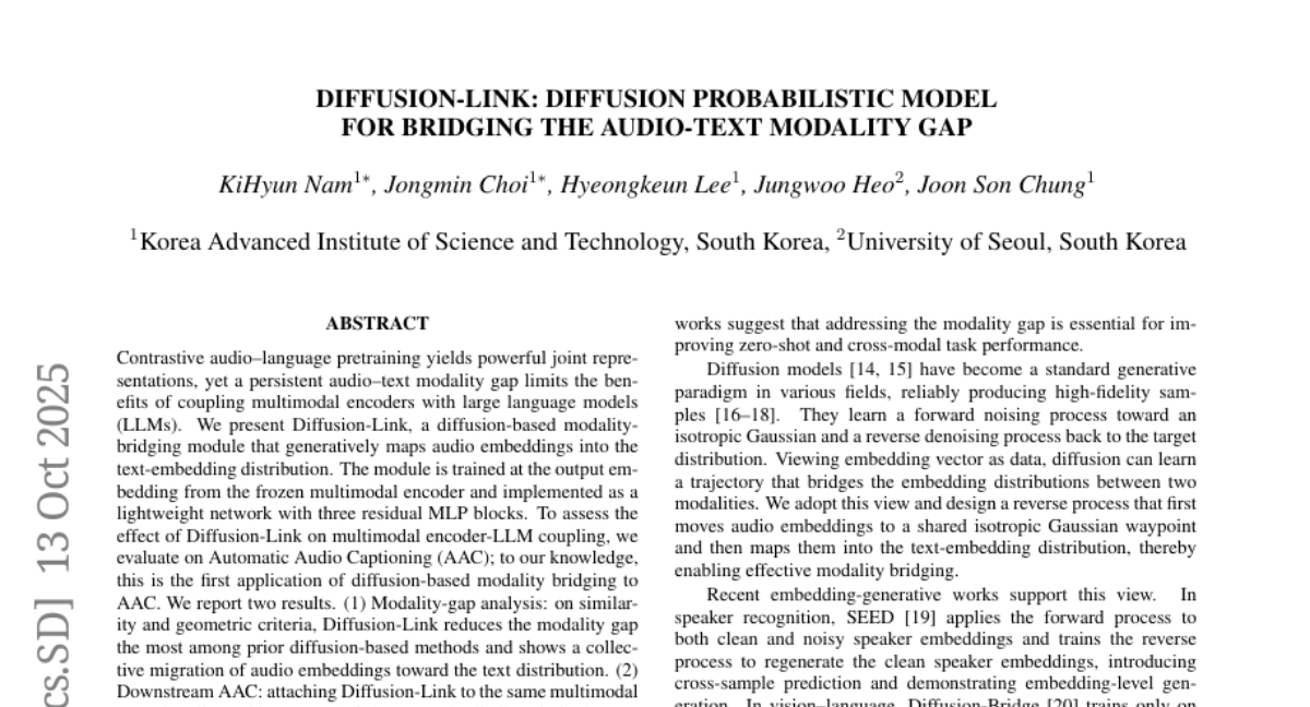 KAIST团队创造"音频-文字翻译器"：让AI更聪明地理解声音世界