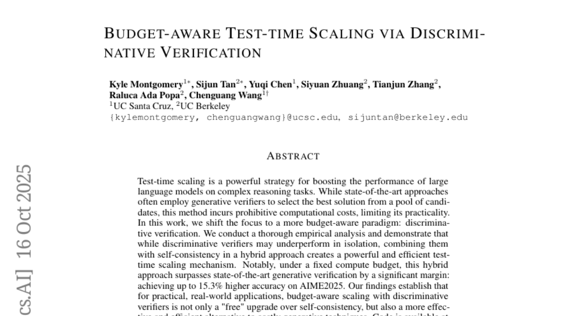 UC伯克利大学发布革命性AI预算验证法：数学解题准确率提升15.3%