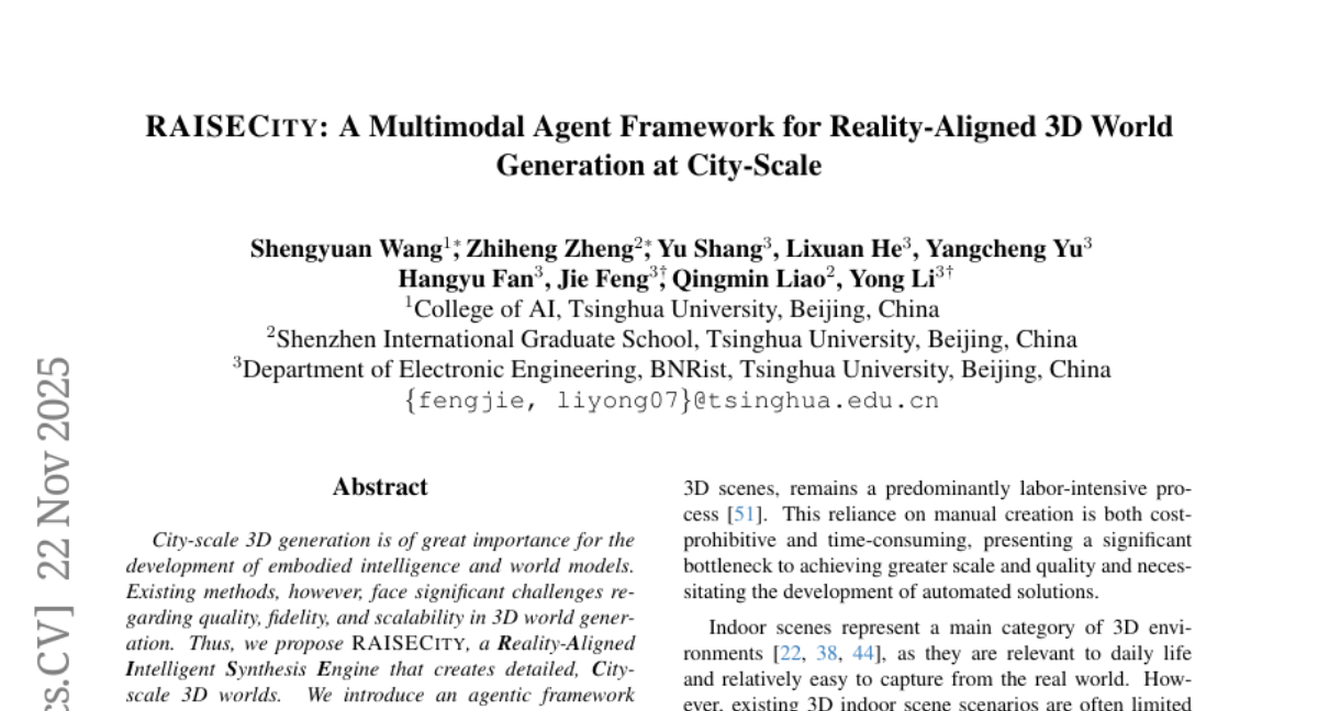 清华大学发布RaiseCity：首个能自动建造逼真虚拟城市的AI智能体