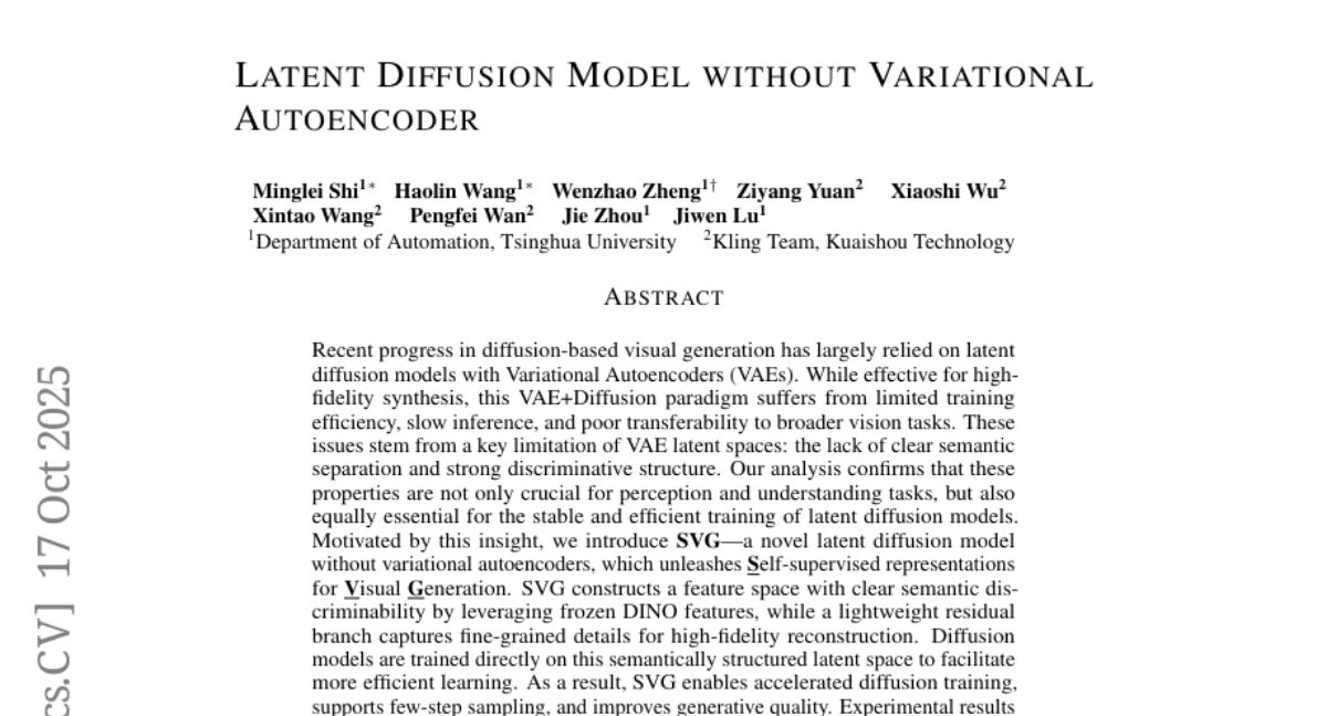 清华大学突破：完全抛弃VAE的图像生成新方法，速度提升35倍