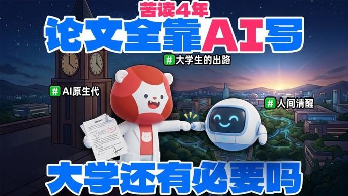 【漫有想法】首批AI原生代大学生明年毕业，和小观一起探究大学的终极奥义