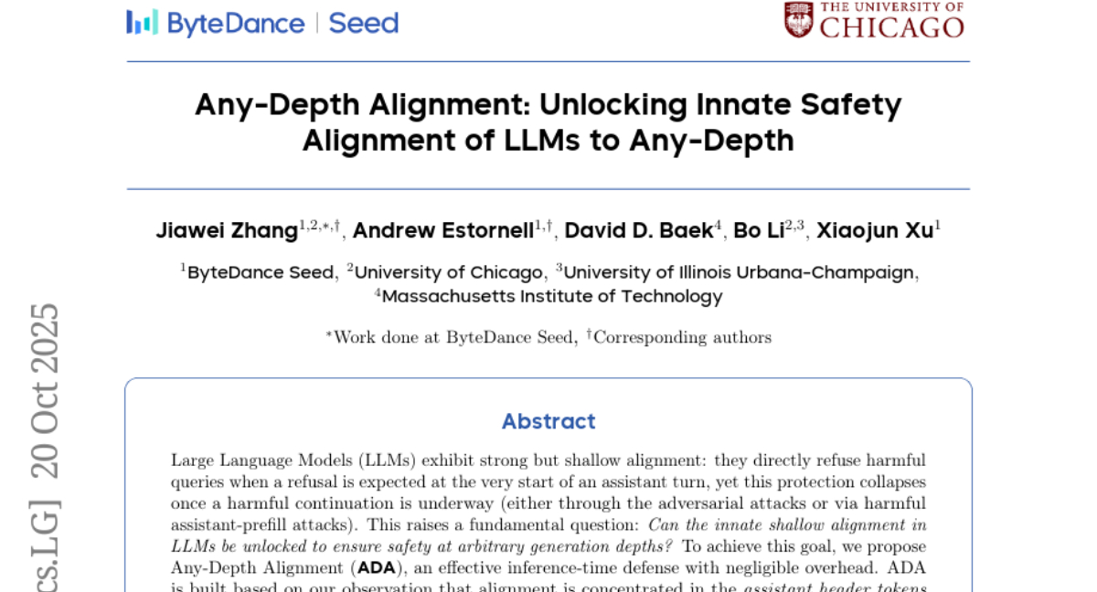 字节跳动：AI安全突破—让大语言模型在任何深度都保持安全防线
