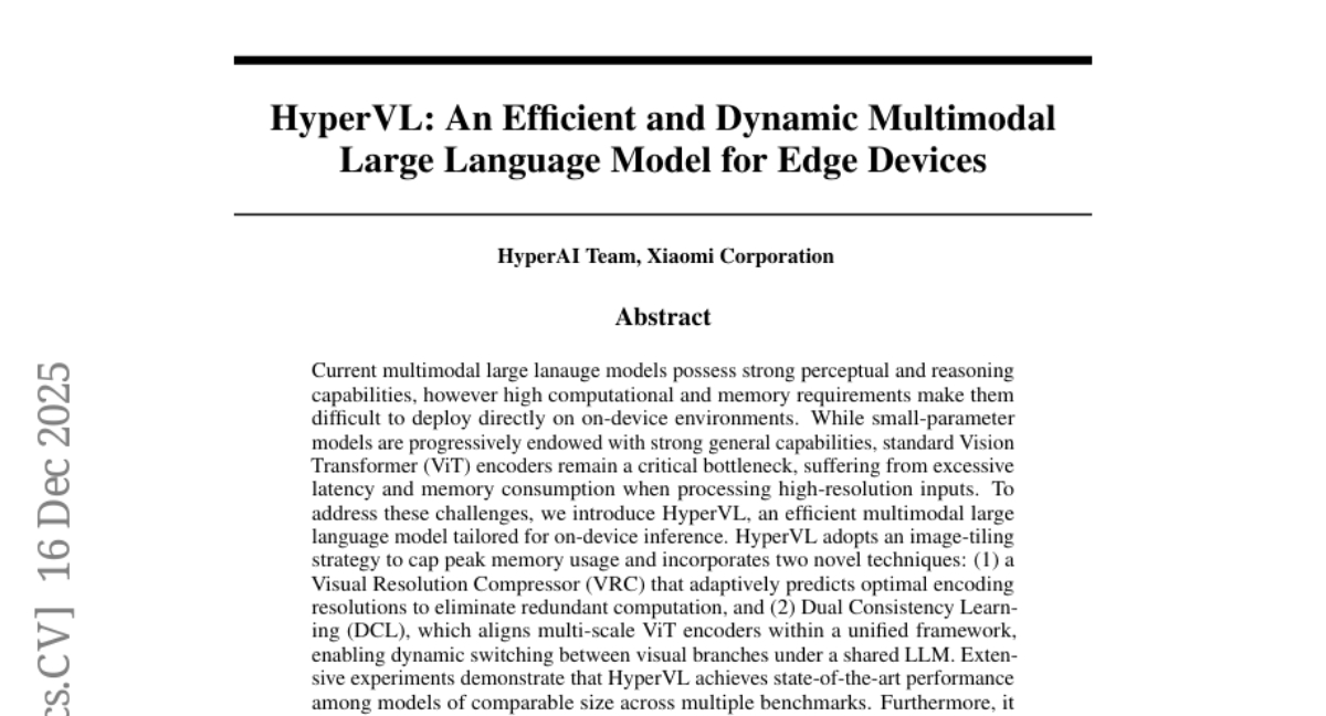 小米HyperVL：讓手機(jī)也能擁有"火眼金睛"的AI大模型