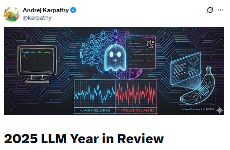 Andrej Karpathy年度复盘：AI大模型正在演变成一种新型智能，今年出现6个关键拐点