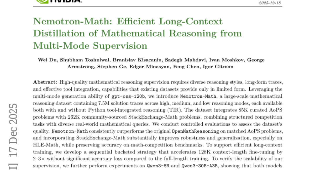 NVIDIA突破：超长推理链训练实现AI数学推理满分