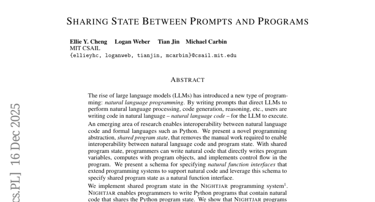 MIT团队推出NIGHTJAR系统：让自然语言和代码实现共享状态