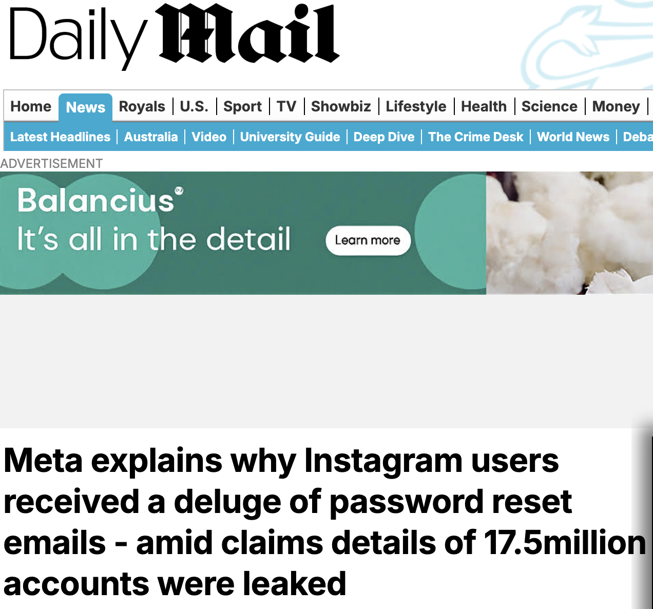 Meta澄清Instagram“密码重置风暴”因系统漏洞所致，否认发生数据泄露