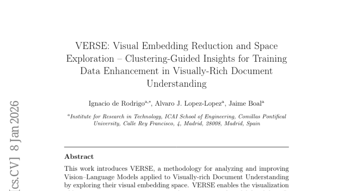 马德里康普顿斯大学VERSE：AI实现文档视觉信息深度理解