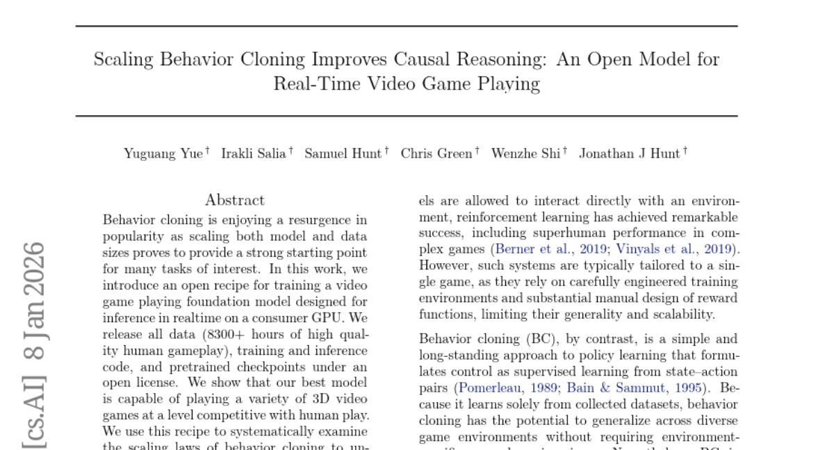 AI学会玩游戏，还能像人类一样思考因果关系