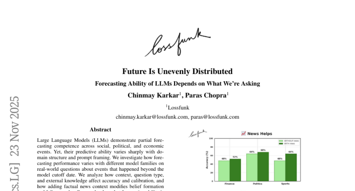 Lossfunk公司研究发现：AI预测未来的能力竟然如此参差不齐？