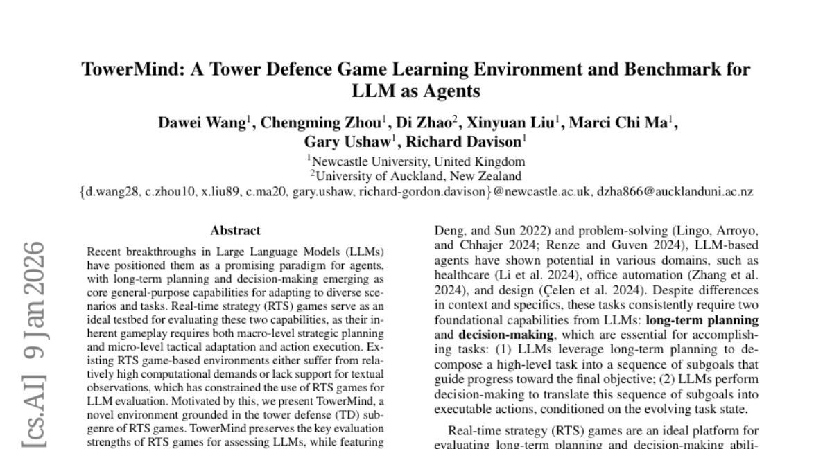 纽卡斯尔大学：AI怎样像人类一样制定长期策略？