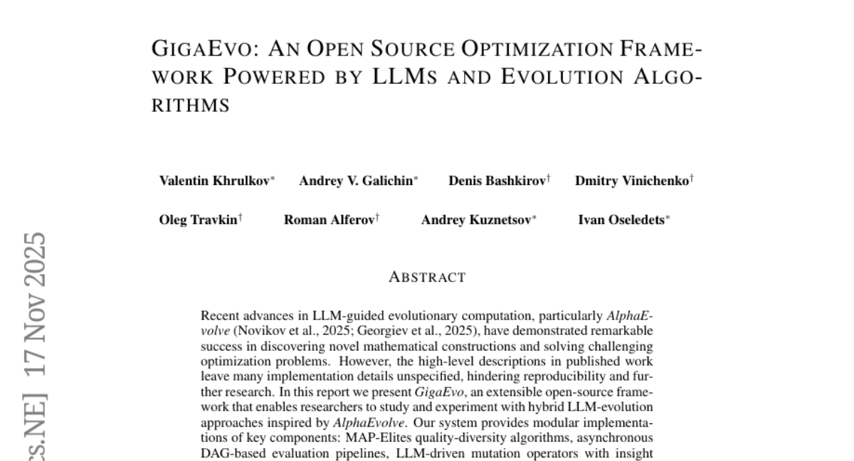 AIRI研究院开源：大语言模型进化框架优化AI代码生成