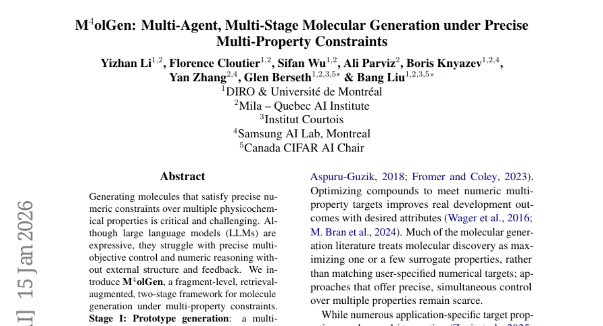 分子设计迎来AI新纪元：蒙特利尔大学让计算机成为"分子工程师"