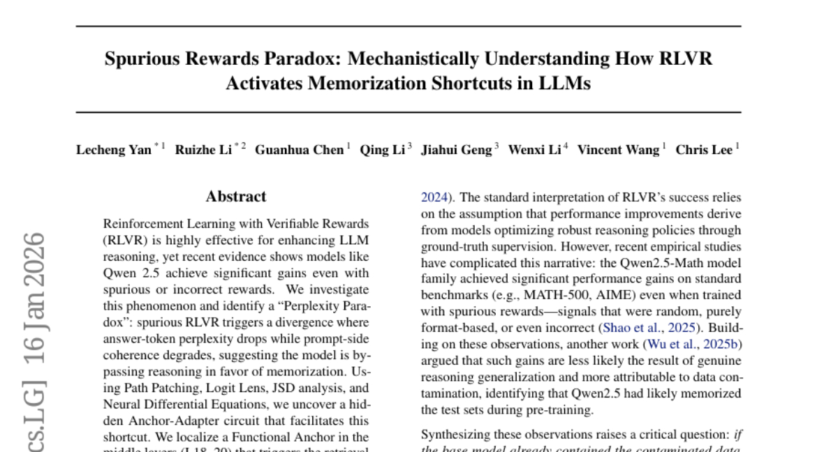 南科大等机构揭示：错误奖励机制提升AI数学成绩背后原理