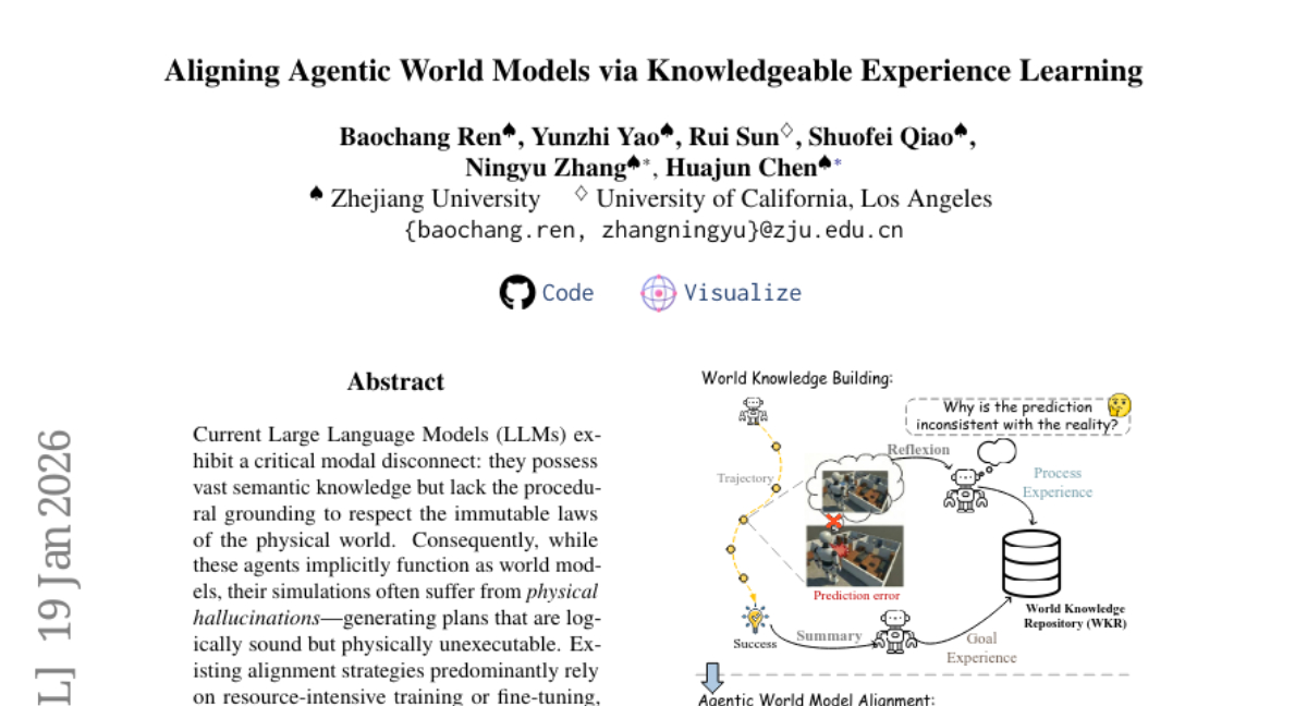 浙大突破：经验学习提升AI智能体现实世界物理认知