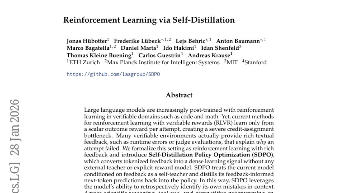 ETH苏黎世等顶级机构联合攻关：AI自我纠错新突破