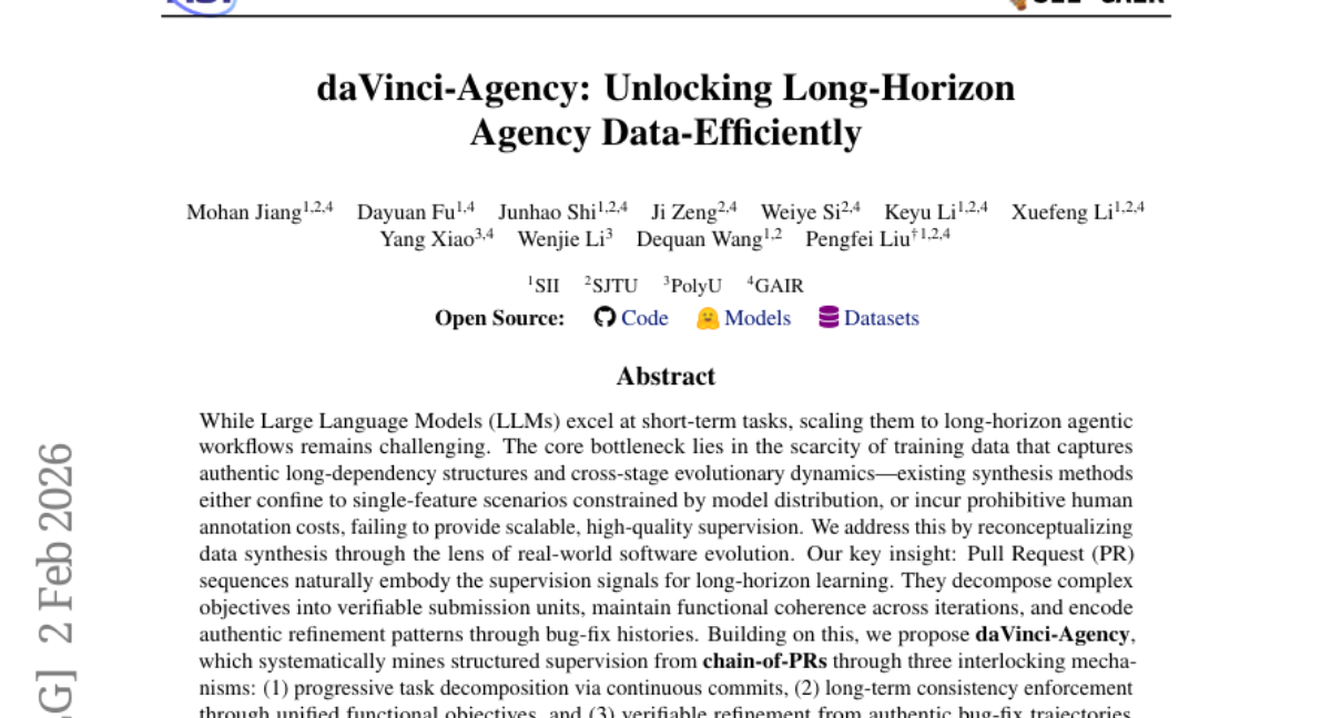 SII-GAIR等机构联手突破：代码历史训练让AI具备长期项目规划能力