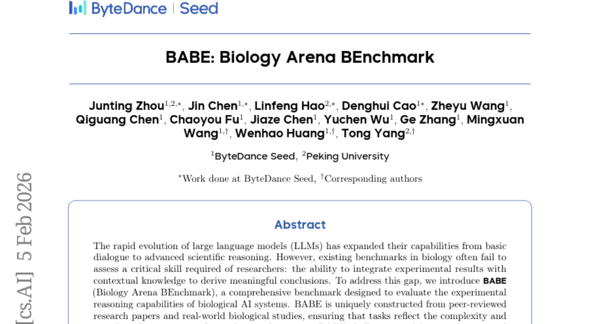 ByteDance开发的BABE基准如何让AI像真正的科学家一样思考
